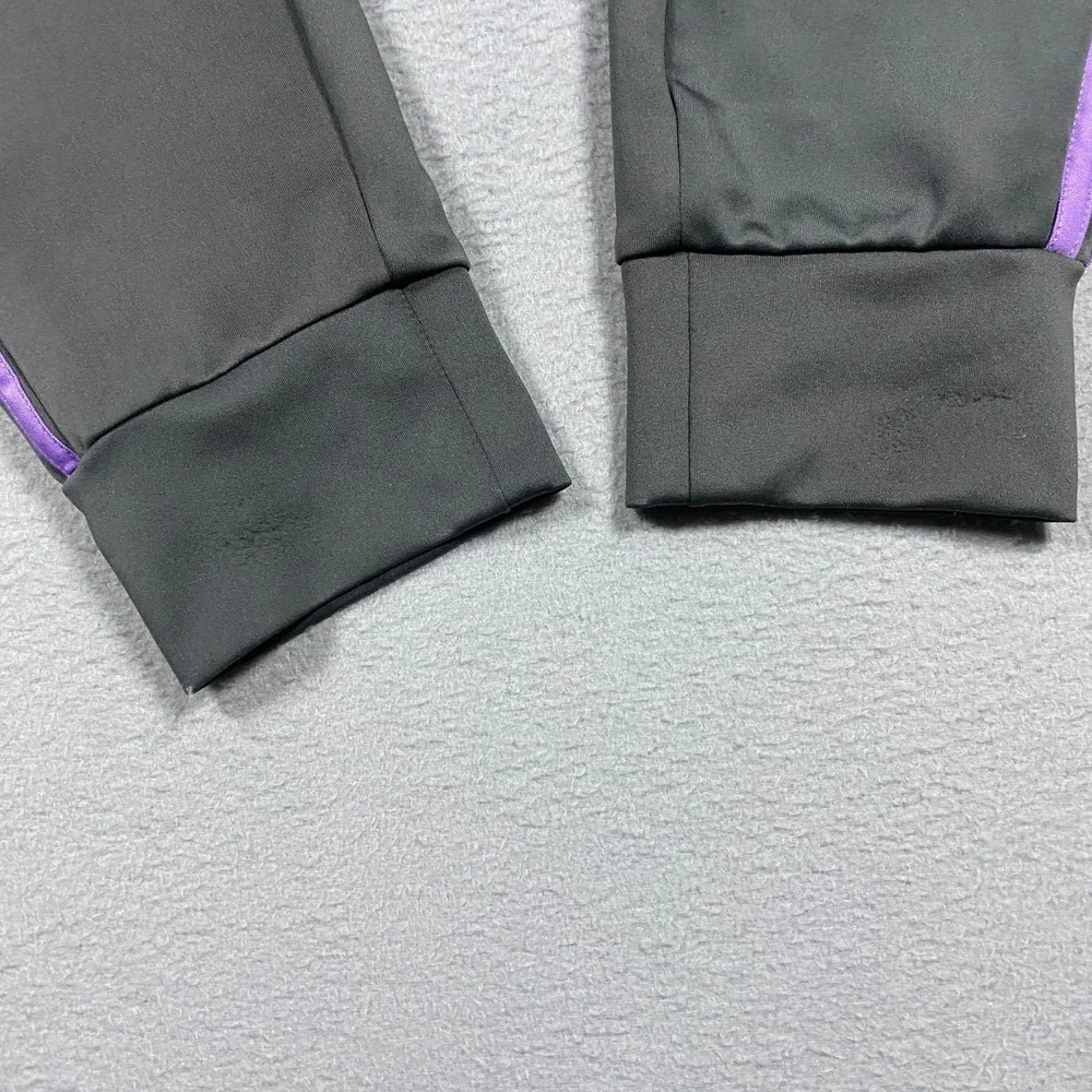 Adidas Track Pants Mens M Gray Purple Tiro 3-Stripe Joggers Athletic Tapered